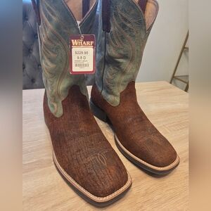 Ariat Men's Western Boots in Brown and Teal